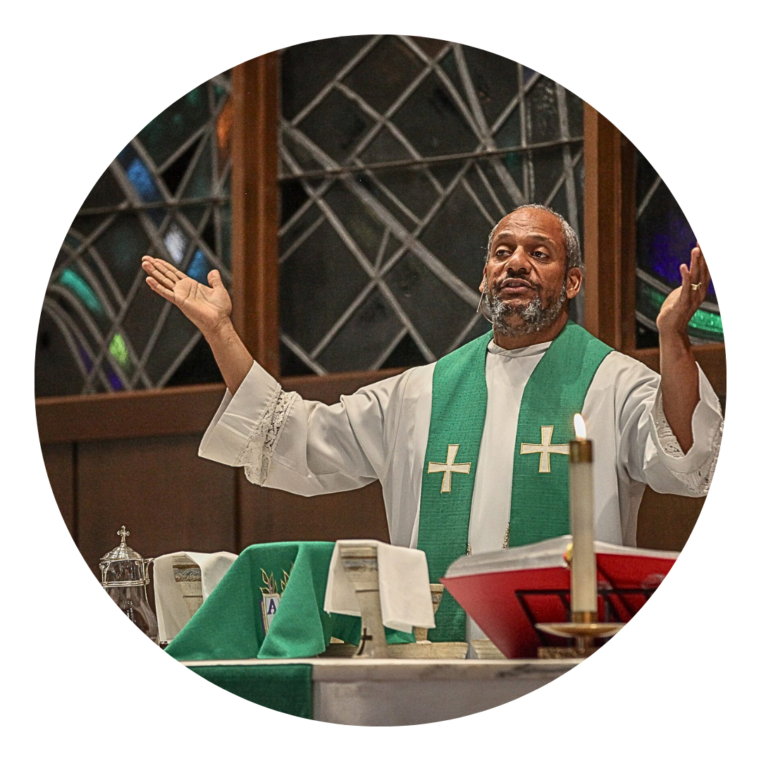 Bishop Timothy Graham presiding over communion table