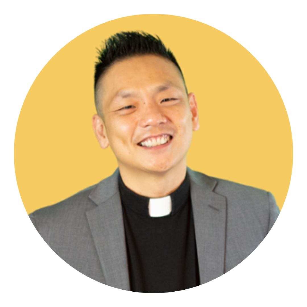 Rev. Joseph Yoo headshot on yellow background