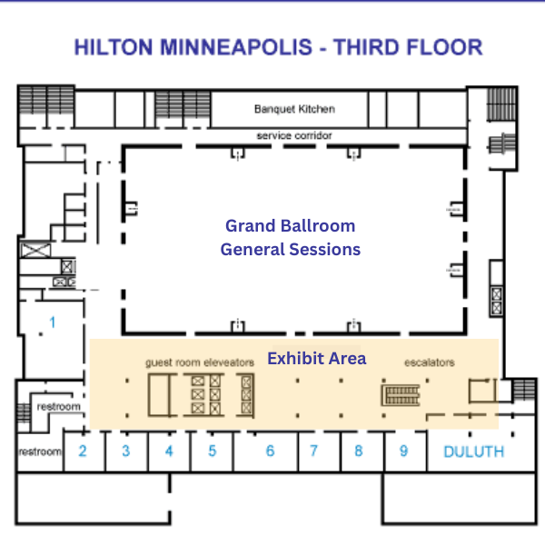 Map of exhibit area